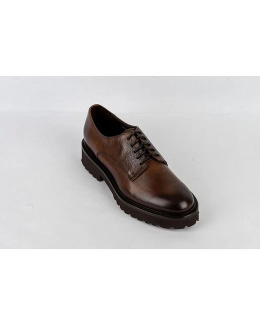 Doucal's Brown Laced Shoes