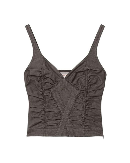 Miss Sixty Gray Sleeveless Tops