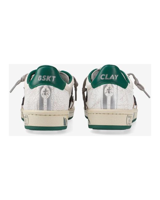 Premiata White Basket clayd 6778 stylische sneakers