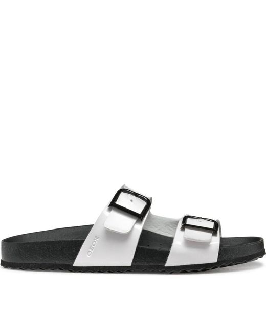 Geox Black Sliders