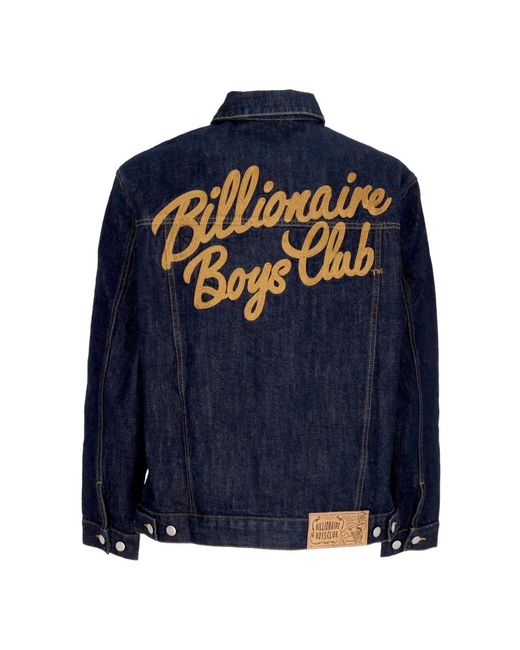 Billionaire Jassen ,Blauw ,Denim Denim Jack Script in het Blue voor heren