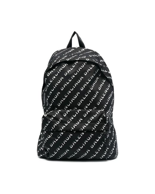 Balenciaga Tassen ,Veelkleurig ,Nylon Wheel Backpack in het Black voor heren