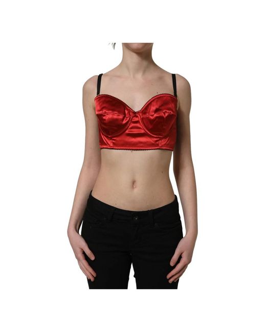 Dolce & Gabbana Red Sleeveless Tops