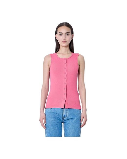 J.W. Anderson Red Ripp Tanktop Mit Frontknöpfen