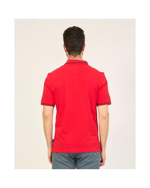 Bugatti Rotes polo-shirt mit 2 knöpfen in Red für Herren