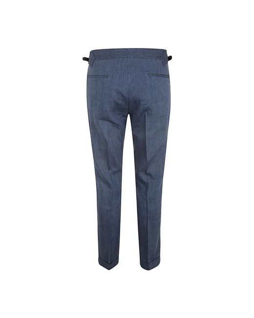 Barba Napoli Blue Suit Trousers for men