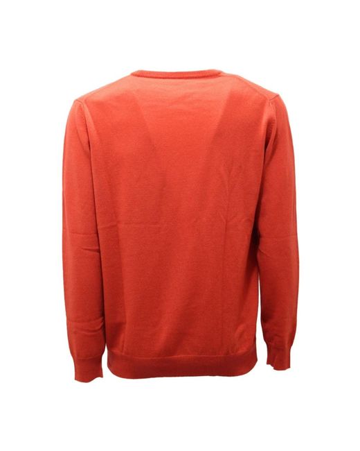 Kangra Red Round-Neck Knitwear for men