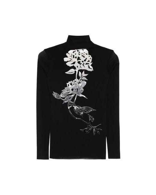 Long Sleeve Tops D.exterior de color Black