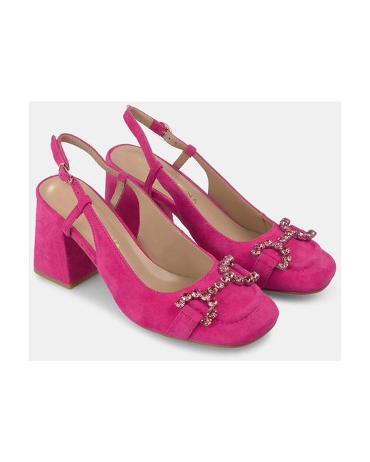 Alma En Pena. Pink Schuhe mit absätzen steigbügelabsätze