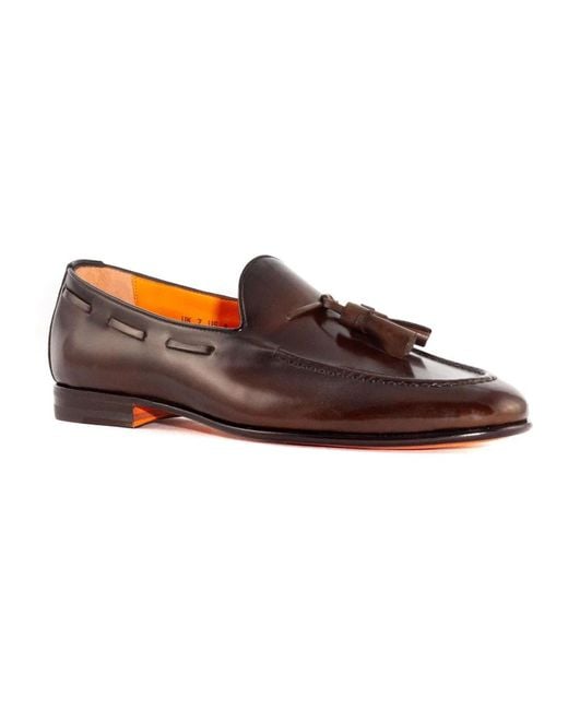 Loafers di Santoni in Brown da Uomo