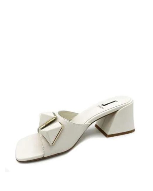 Jeannot Natural Heeled Mules