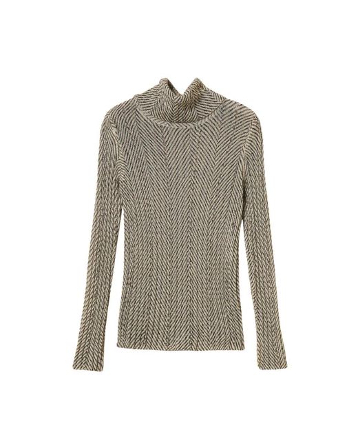 Twinset Gray Turtlenecks