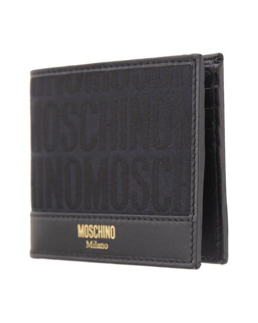 Moschino Logo Mini Wallet in het Black voor heren