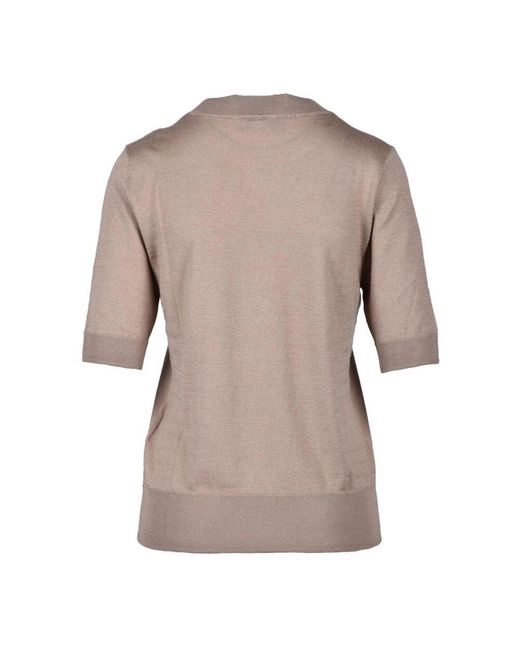 Round-Neck Knitwear di Wild Cashmere in Brown