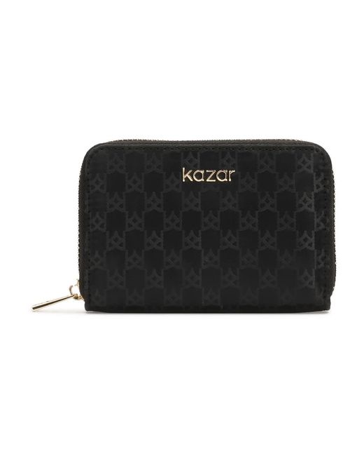 Kazar Accessoires ,Zwart ,Kleine Monogram Stoffen Portemonnee in het Black