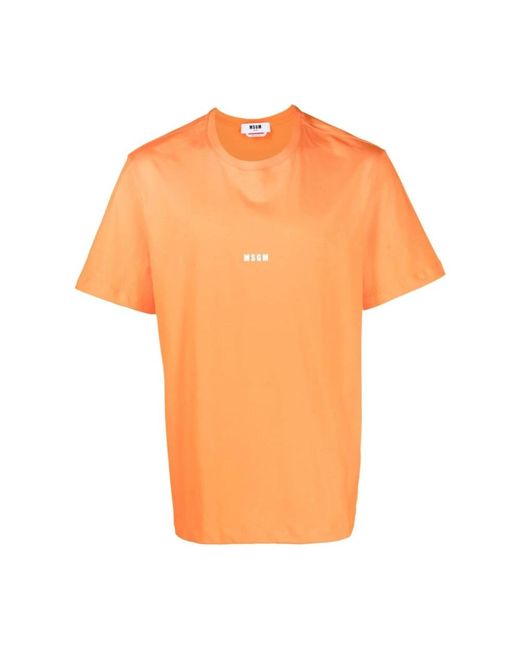 MSGM Orange T-Shirts for men