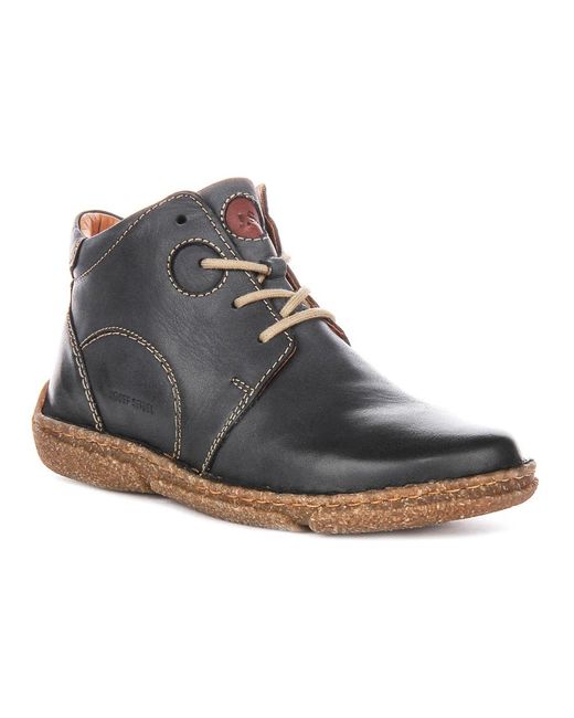 Josef Seibel Gray Lace-Up Boots