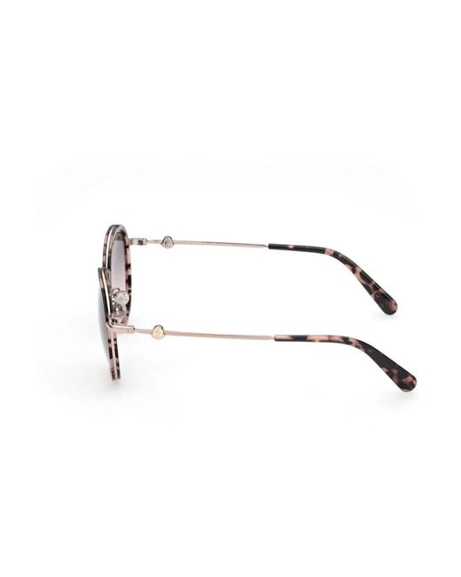Moncler Logo runde sonnenbrille in Metallic für Herren