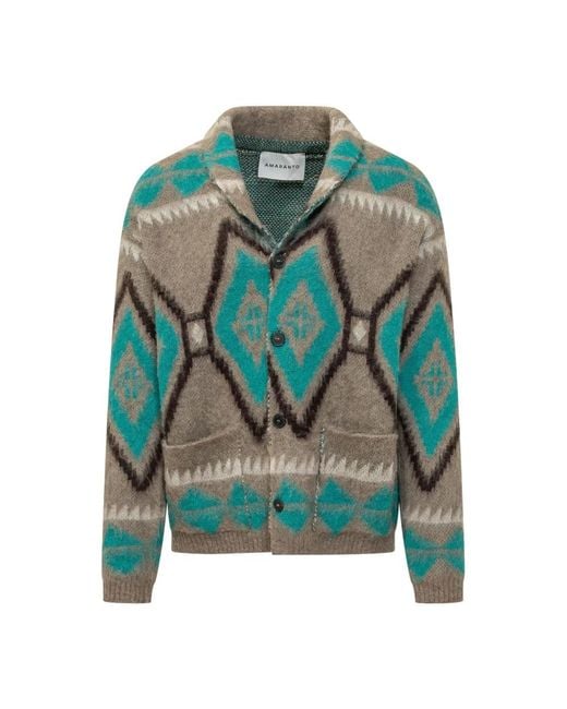 Amaranto Cardigan in het Green voor heren