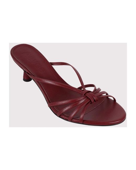 Aeyde Red Heeled Mules
