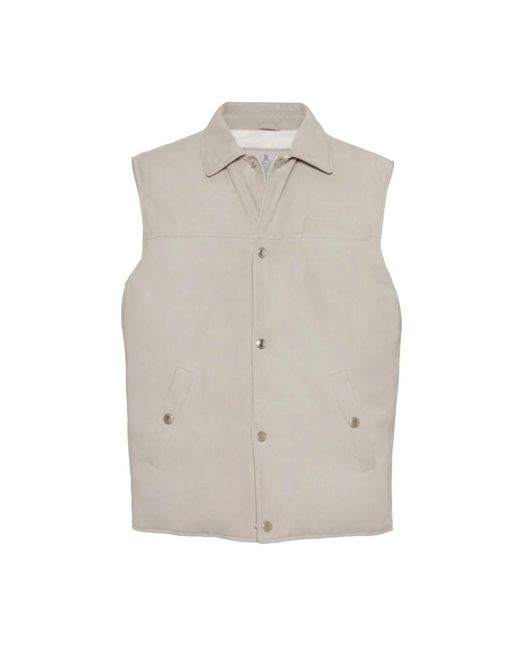 Vests Brunello Cucinelli de hombre de color Natural