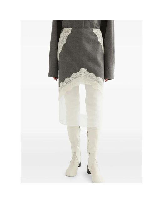 Jil Sander Rokken ,Grijs ,Lace Skirt in het Gray