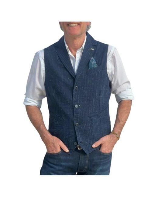 Bob Blue Waistcoats for men