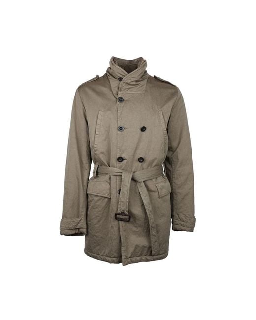 C P Company Gray Double-Breasted Coats for men
