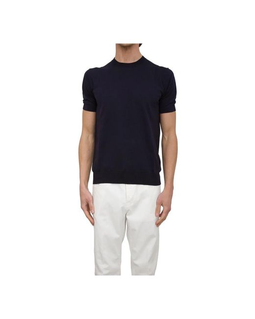 Paolo Pecora Blue Round-Neck Knitwear for men