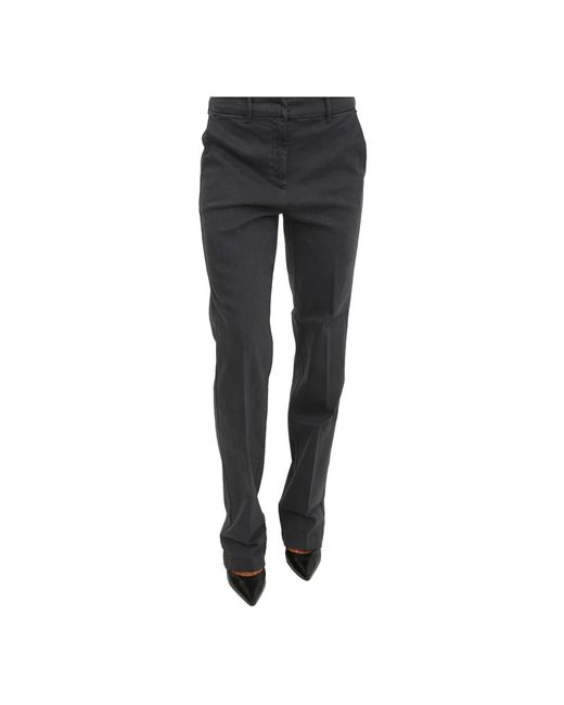Marella Gray Straight Trousers