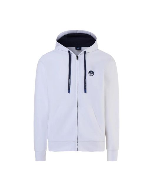 North Sails Blue Zip-Throughs for men