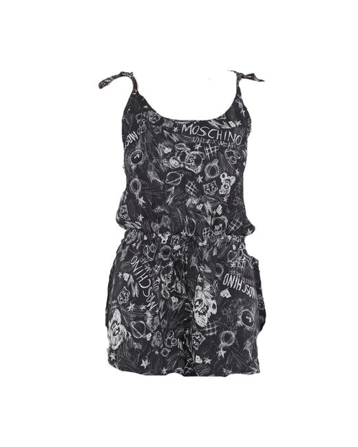 Playsuits Moschino de color Black