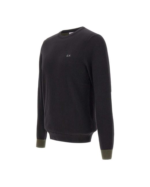 Sun 68 Blue Round-Neck Knitwear for men