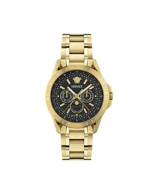 Versace Accessoires ,Geel ,Bracelet Watch in het Metallic voor heren