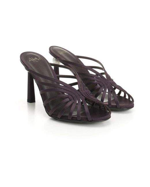 ALEVI Metallic Heeled Mules