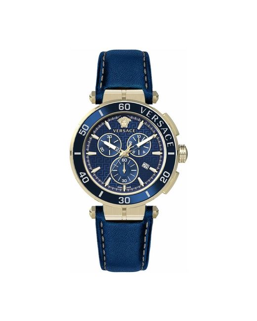 Versace Greca Chronograph 45 Mm in Blue für Herren