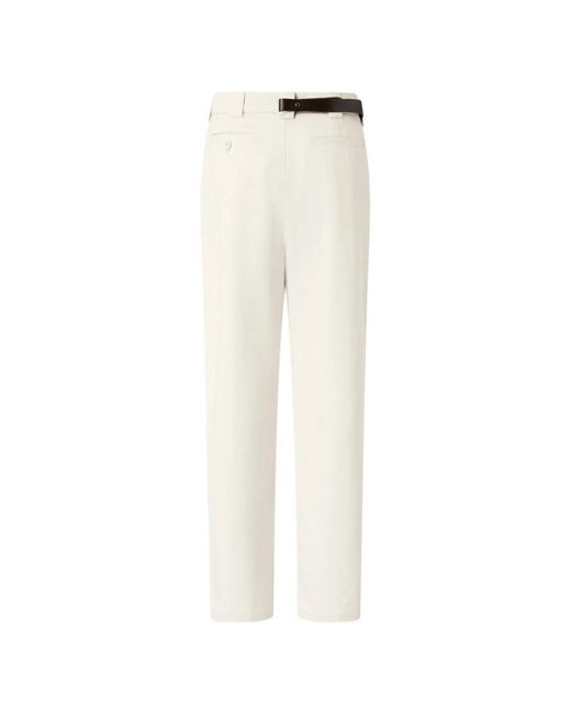 Pinko White Slim-Fit Trousers