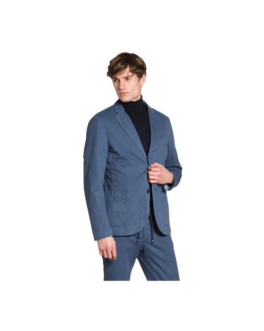Mason's Jassen ,Blauw ,Katoen Stretch Gabardine Blazer in het Blue voor heren
