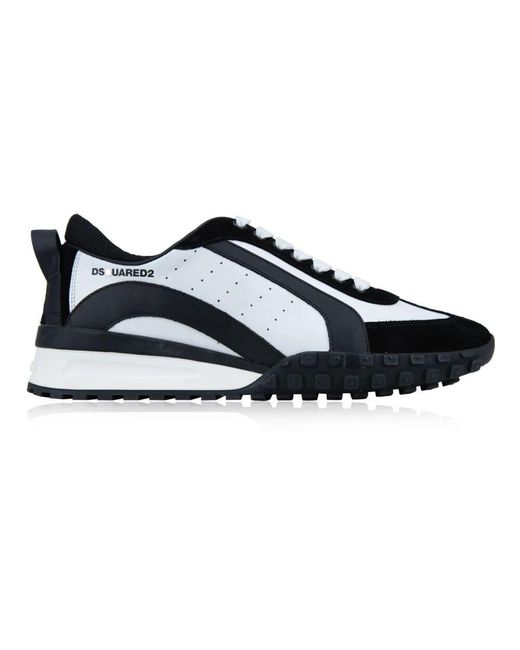 DSquared² Leder-sneaker mit wildleder in Black für Herren