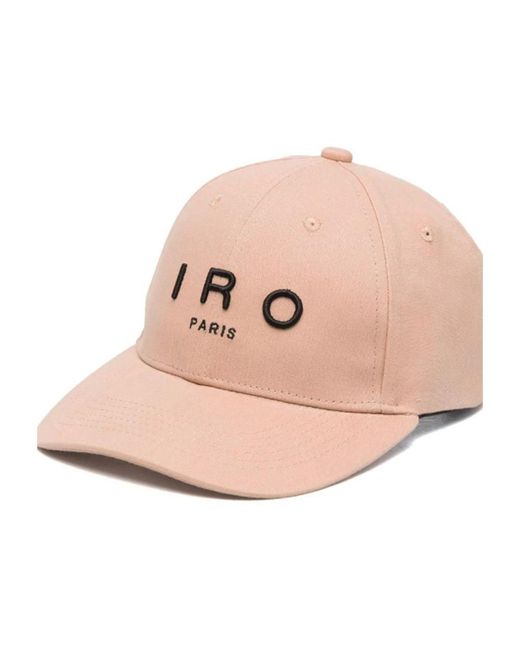 IRO Accessoires ,Katoen Hoed Met Logo in het Pink