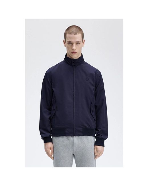 Fred Perry Blue Light Jackets for men