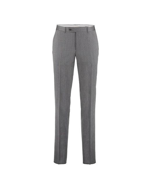 Canali Gray Suit Trousers for men