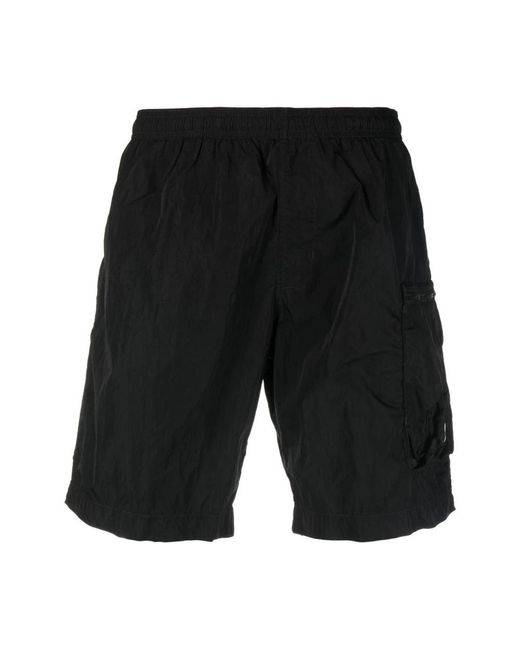 C P Company Black Casual Shorts for men