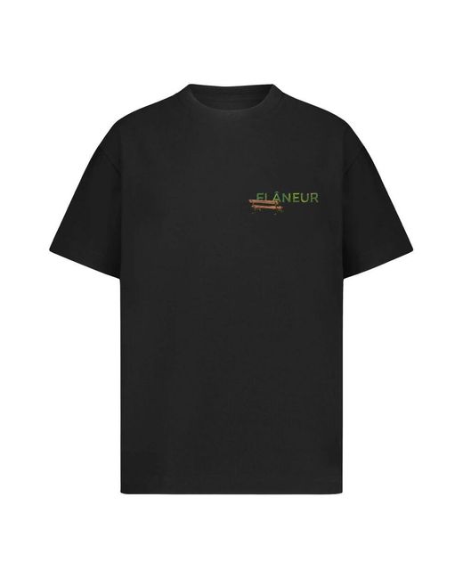 flâneur Liebe laternen t-shirt flâneur in Black für Herren