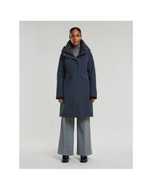 Creenstone Jassen ,Blauw ,Leer Evanna Parka in het Blue
