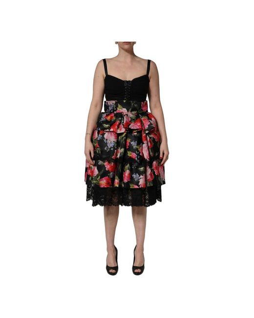 Dolce & Gabbana Red Midi Dresses