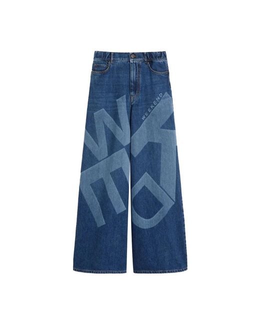 Weekend by Maxmara Blue Wide Jeans