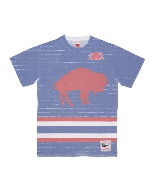 Mitchell & Ness Tops ,Veelkleurig ,Katoen Buffalo Bills Nfl Jumbotron Tee in het Blue voor heren