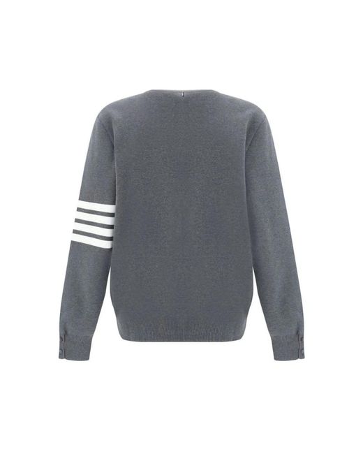 Thom Browne Gray Round-Neck Knitwear for men