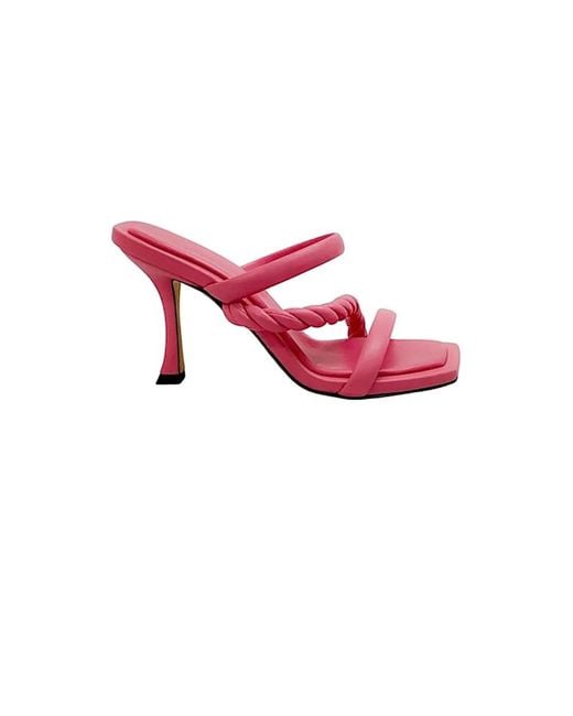 Jimmy Choo Red Heeled Mules
